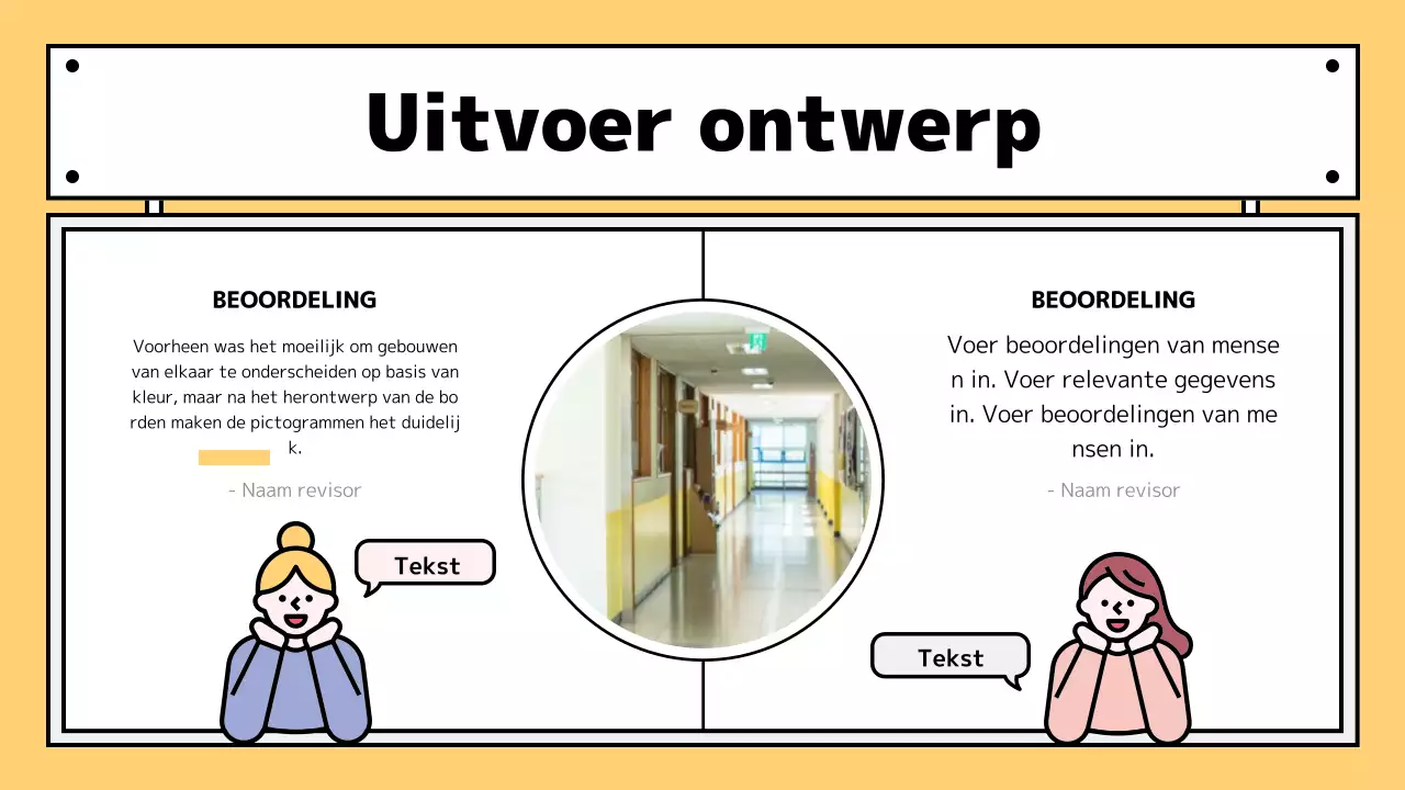 Leuke klaslokaalbordjes met gele accenten herontwerpen