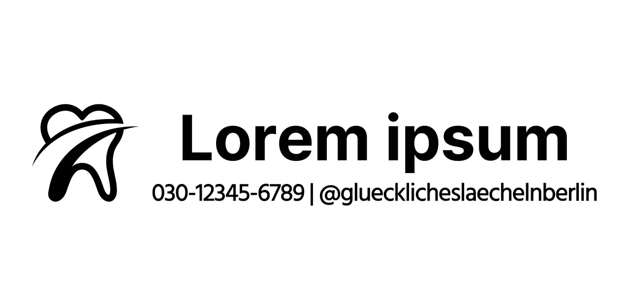 Einfache und saubere zahnärztliche Symbol Logo-Stil für zahnärztliche Informationen und Werbung