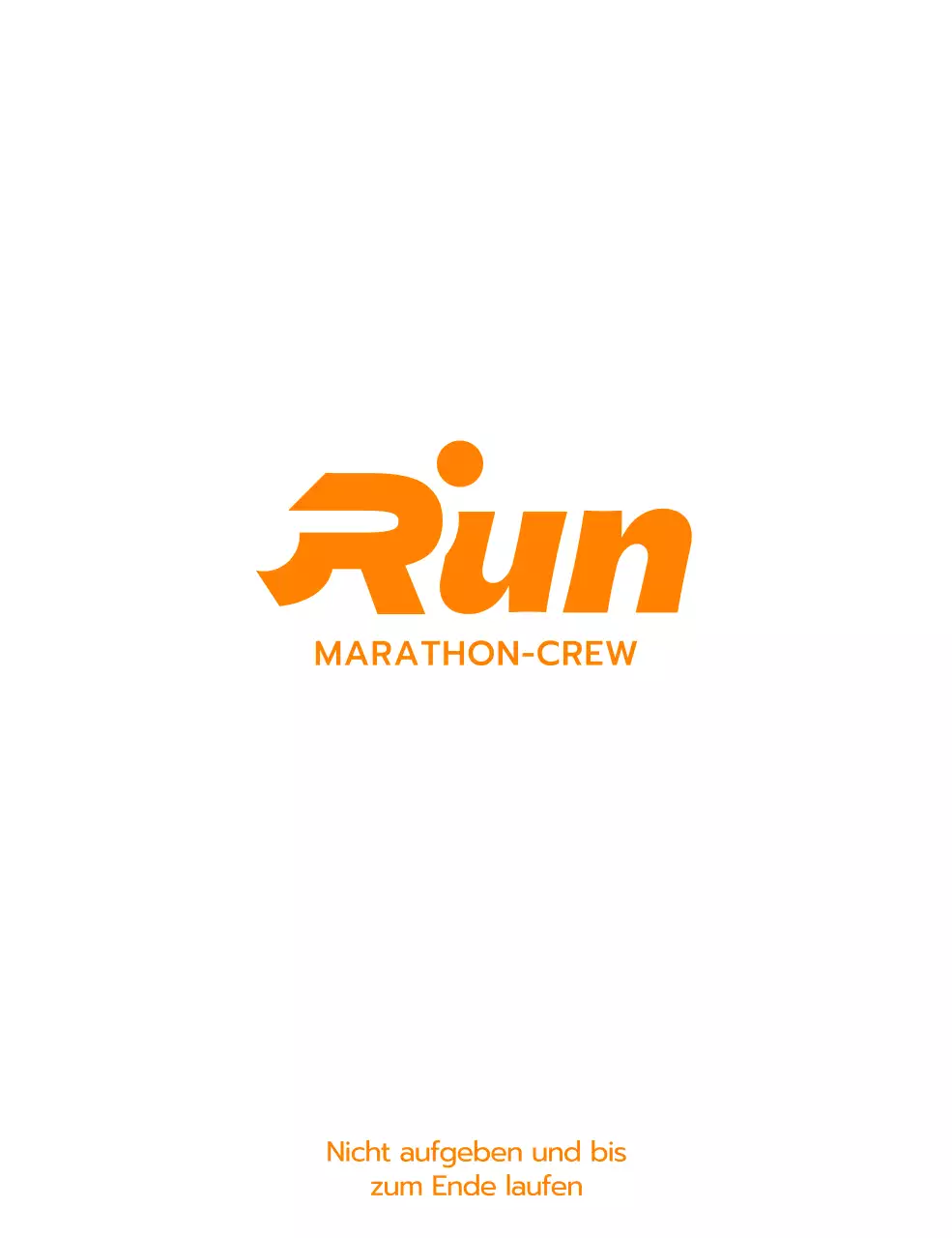 Ein sauberes Marathon-Konzept in Orange