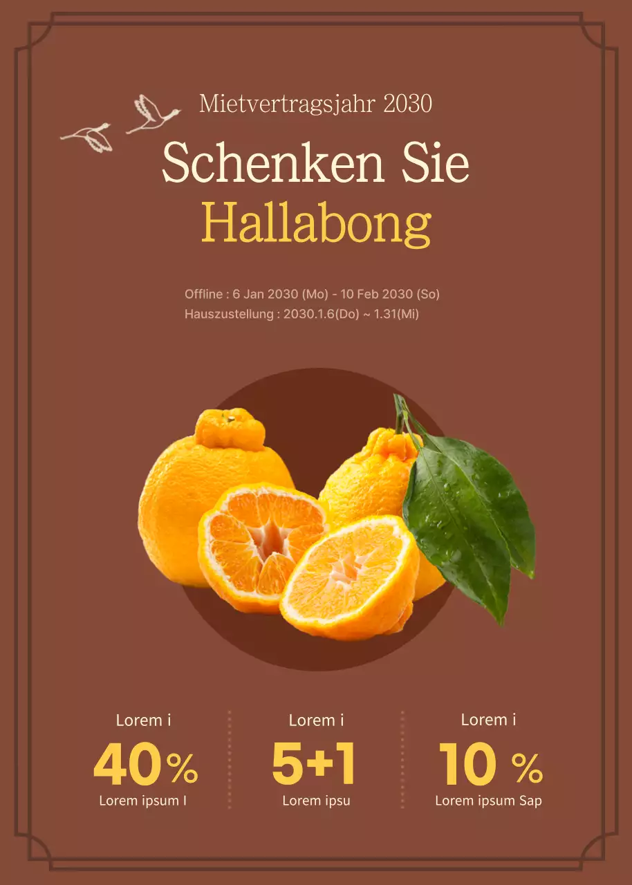 Braunes Hallabong-Geschenk Veranstaltungsdetails