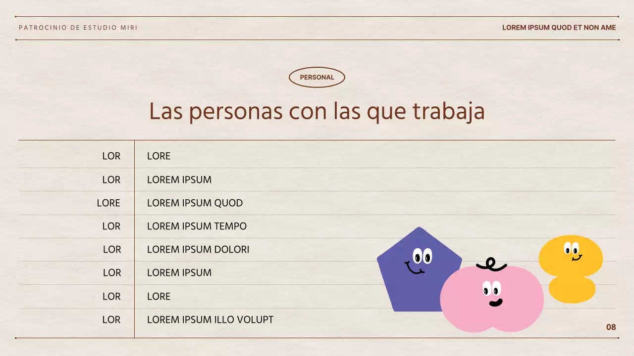 La propuesta del talento web Hyun Chan con fondo de papel y coloridas formas geométricas