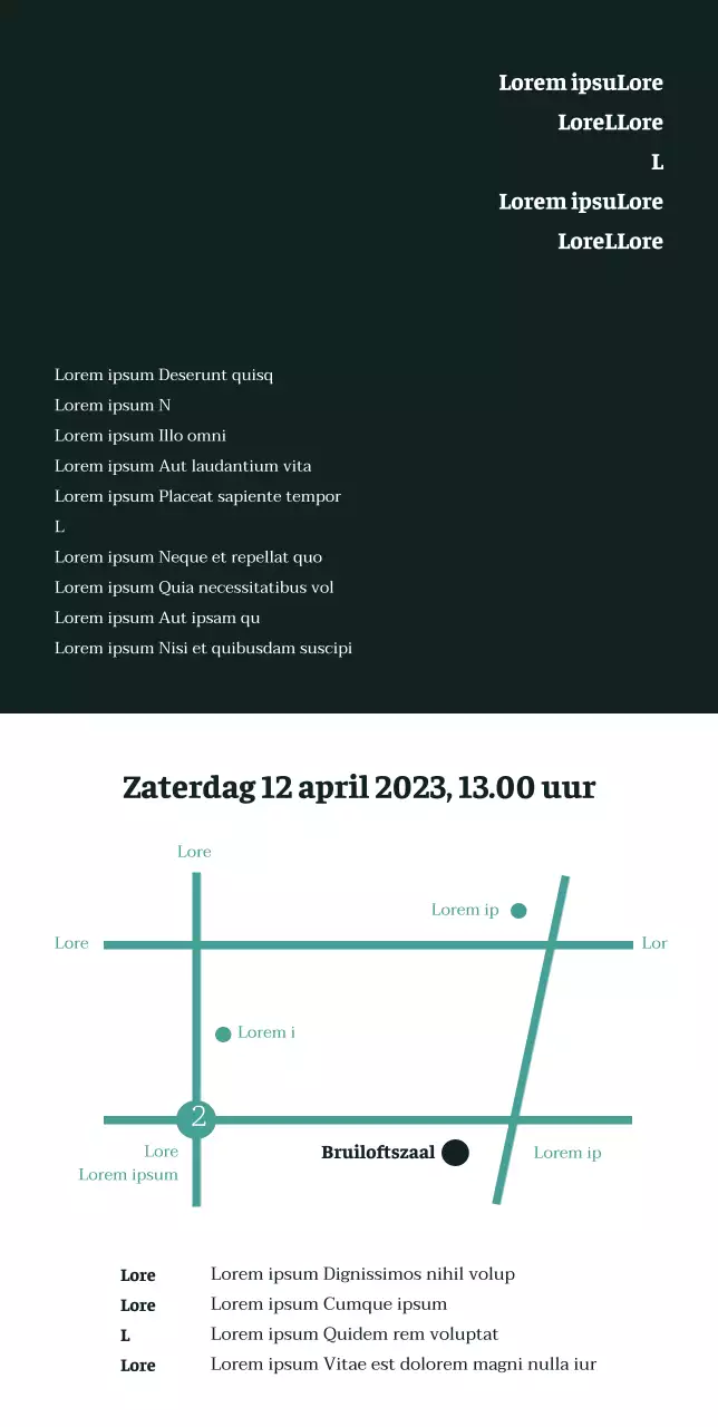 Strakke en frisse uitnodiging voor een bosbruiloft