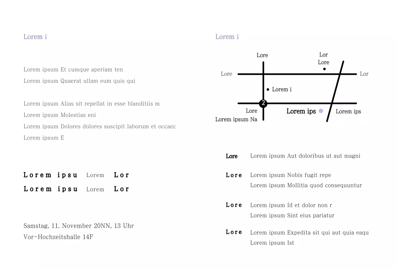 Einfache Hochzeitseinladung mit mauve und Blumen Illustration