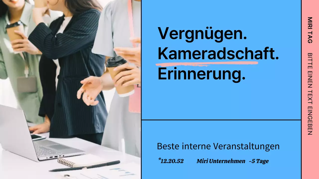 Einführung des blauen und rosafarbenen Gitterkonzepts bei einer internen Veranstaltung