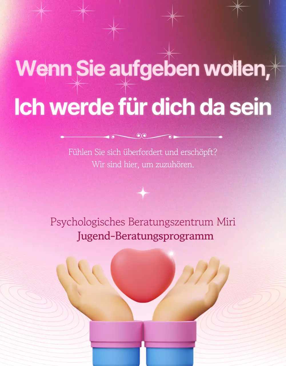 Förderung der rosa, verträumten, emotionalen Psychotherapie