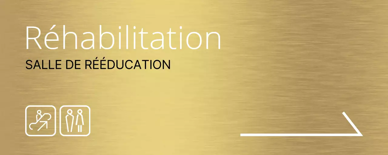 Conception simple d'un guide des lieux avec des lignes blanches et des noms de lieux hospitaliers