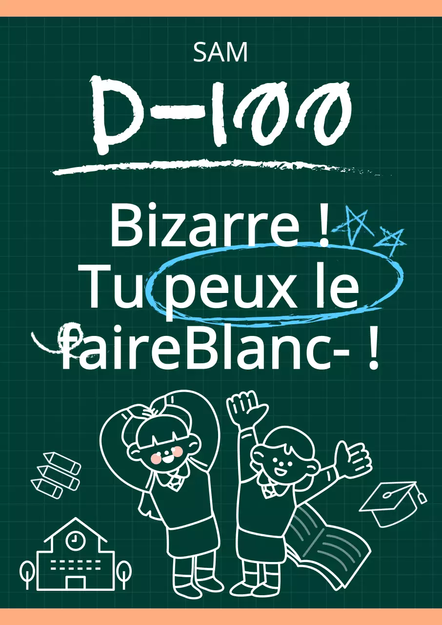 Affiche d'encouragement pour le SATs back day, concept de tableau noir