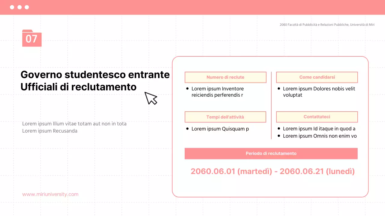 Annuncio della plenaria di fine anno in uno stile semplice di beige e rosa.