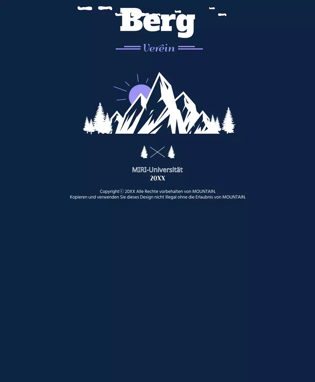 T-Shirt des Bergsteigervereins mit Bergen und Sonne