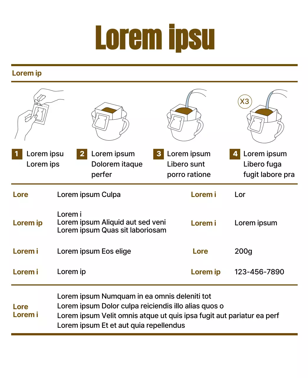 Design simple avec une illustration de chat marron ressemblant à un dessin