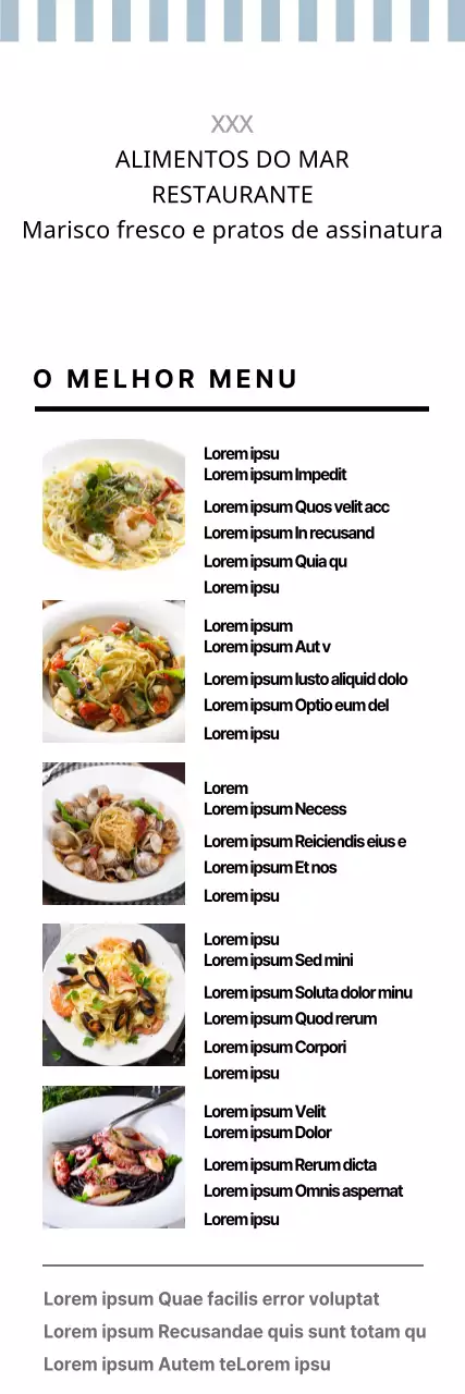 Menus de restaurante