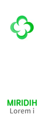 Logo einer Versicherungsgesellschaft mit einem einfachen grünen Symbol