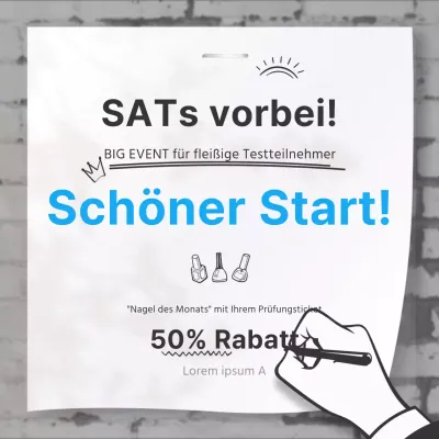 Schwarz und hellblau Tapete Konzept für Studenten Rabatt Veranstaltung