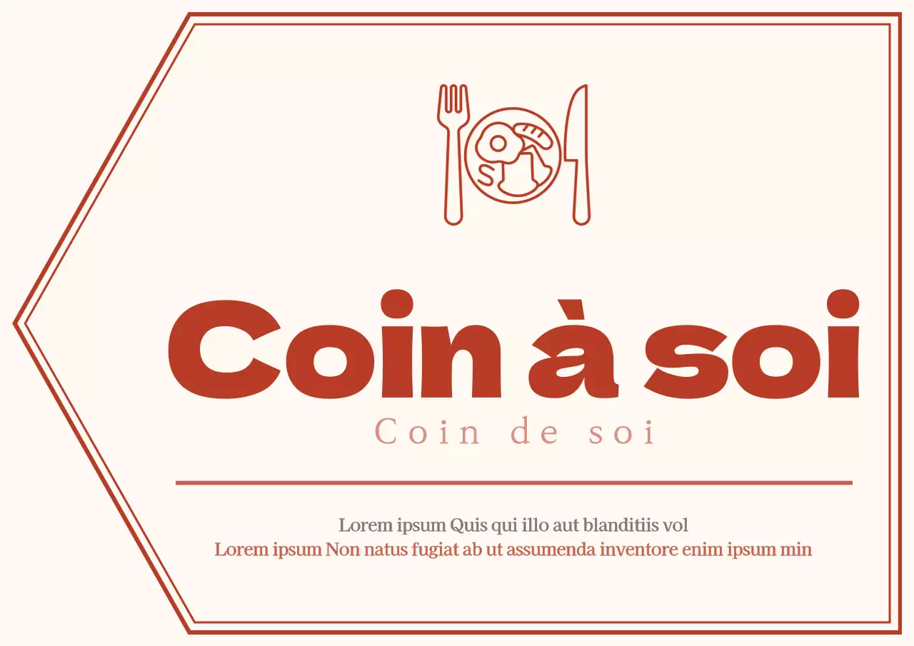 Style simple et émotionnel en marron clair et marron avec texte directionnel en coin.