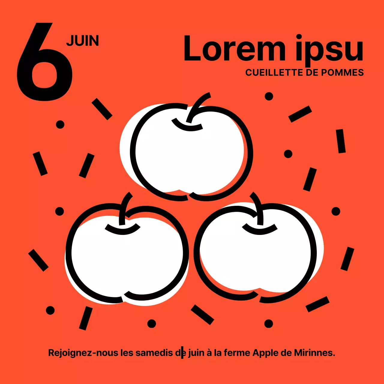 Une simple cueillette de pommes rouges et noires