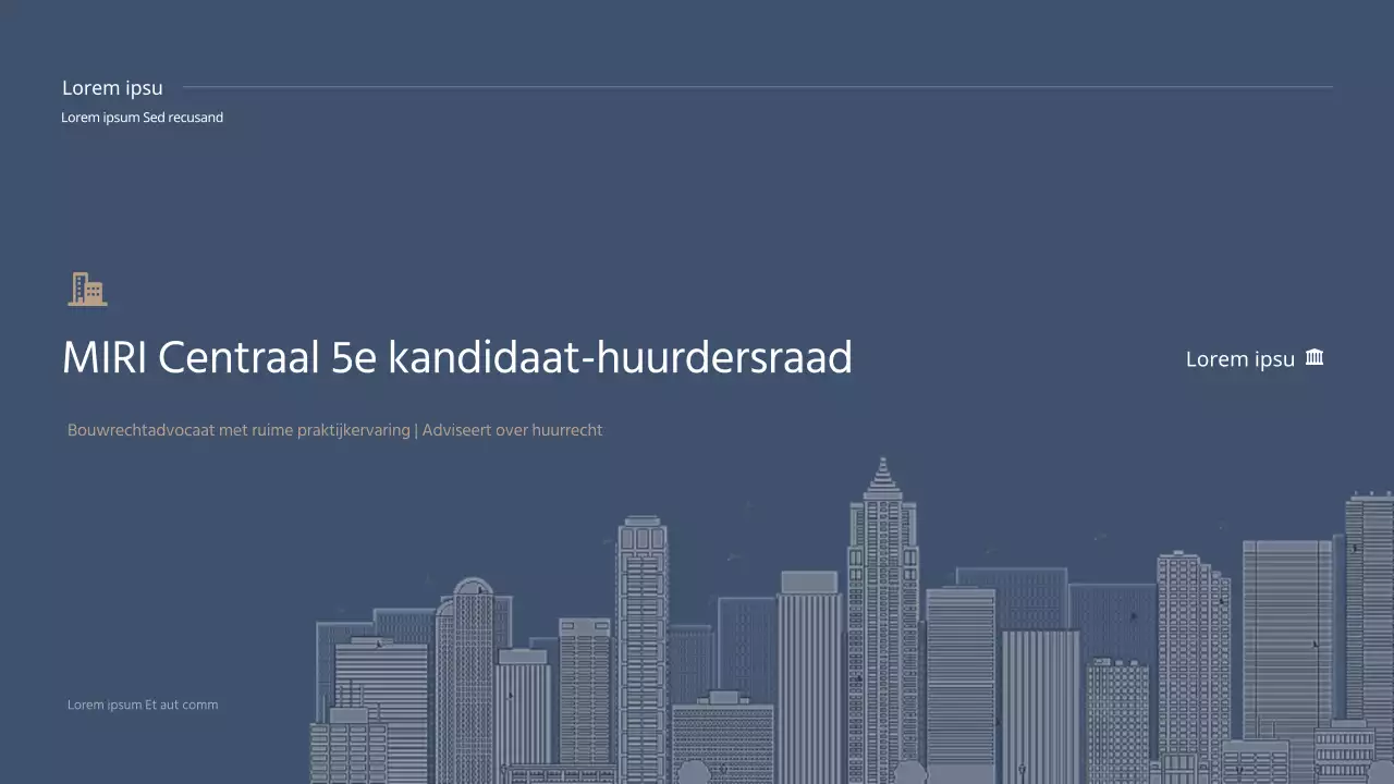 Biedingsvoorstel schoon advocatenkantoor in blauw en beige (PPT)