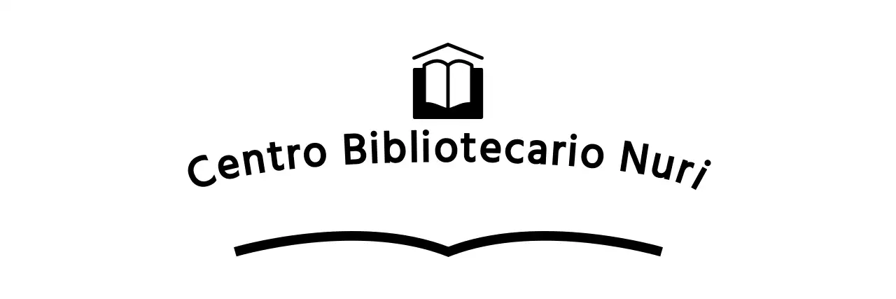 Centro bibliotecario de institución pública con logotipo de ilustración de libro
