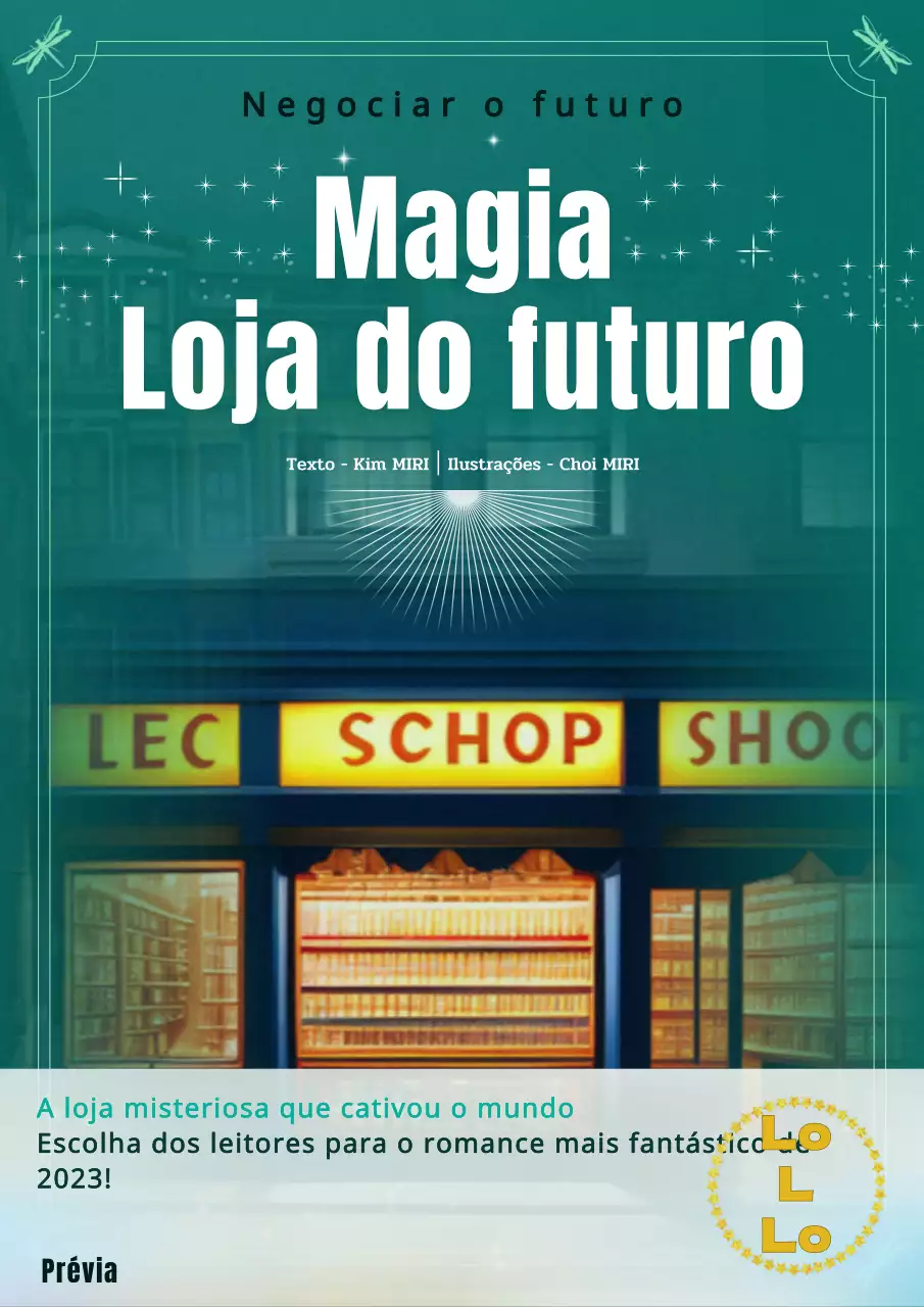 Capa de loja futurista abstrata mágica verde