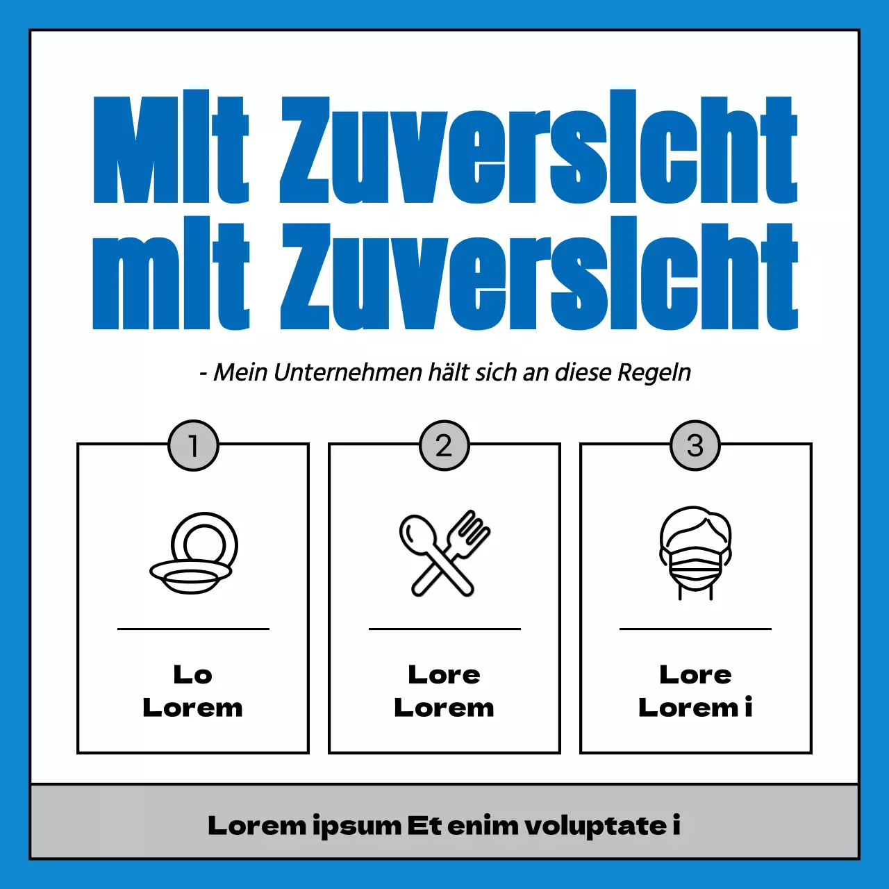 Hygienisch, blau und sauber, Tenderloin Restaurant Inhalt