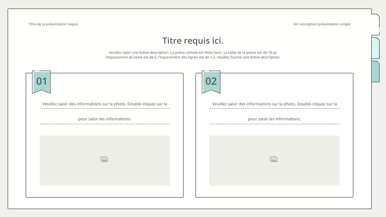 Kit de présentation simple et épuré en jaune