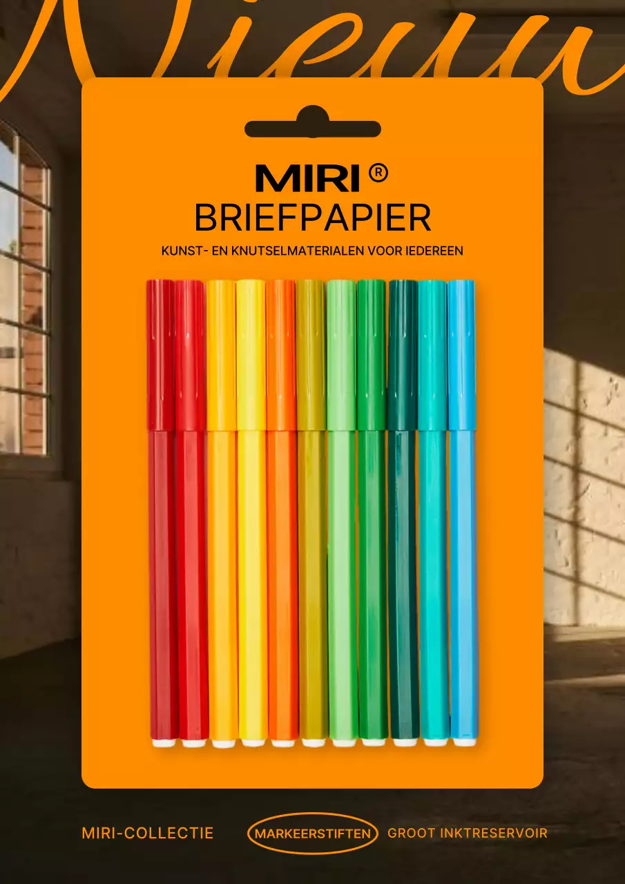 Papierwaren gloednieuw in oranje en bruin