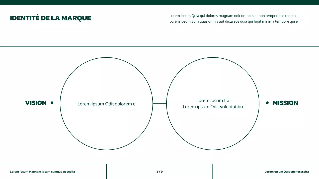 Lignes directrices simples en vert avec des accents orange