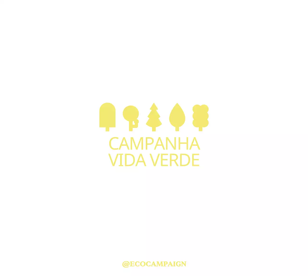 Conceito de ilustração de árvore simples e moderna para promoção da campanha Green Life