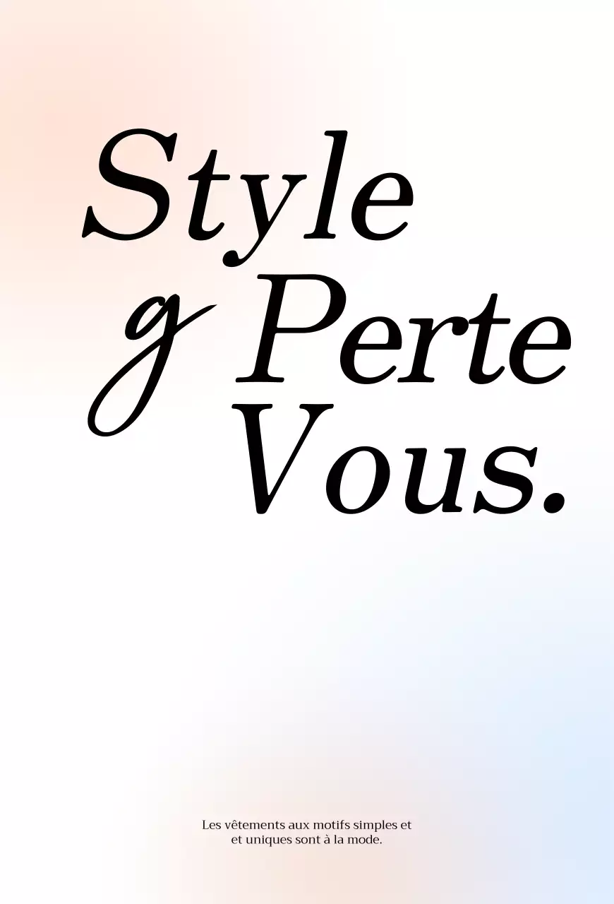 Magasin de vêtements simple et brillant avec dégradés