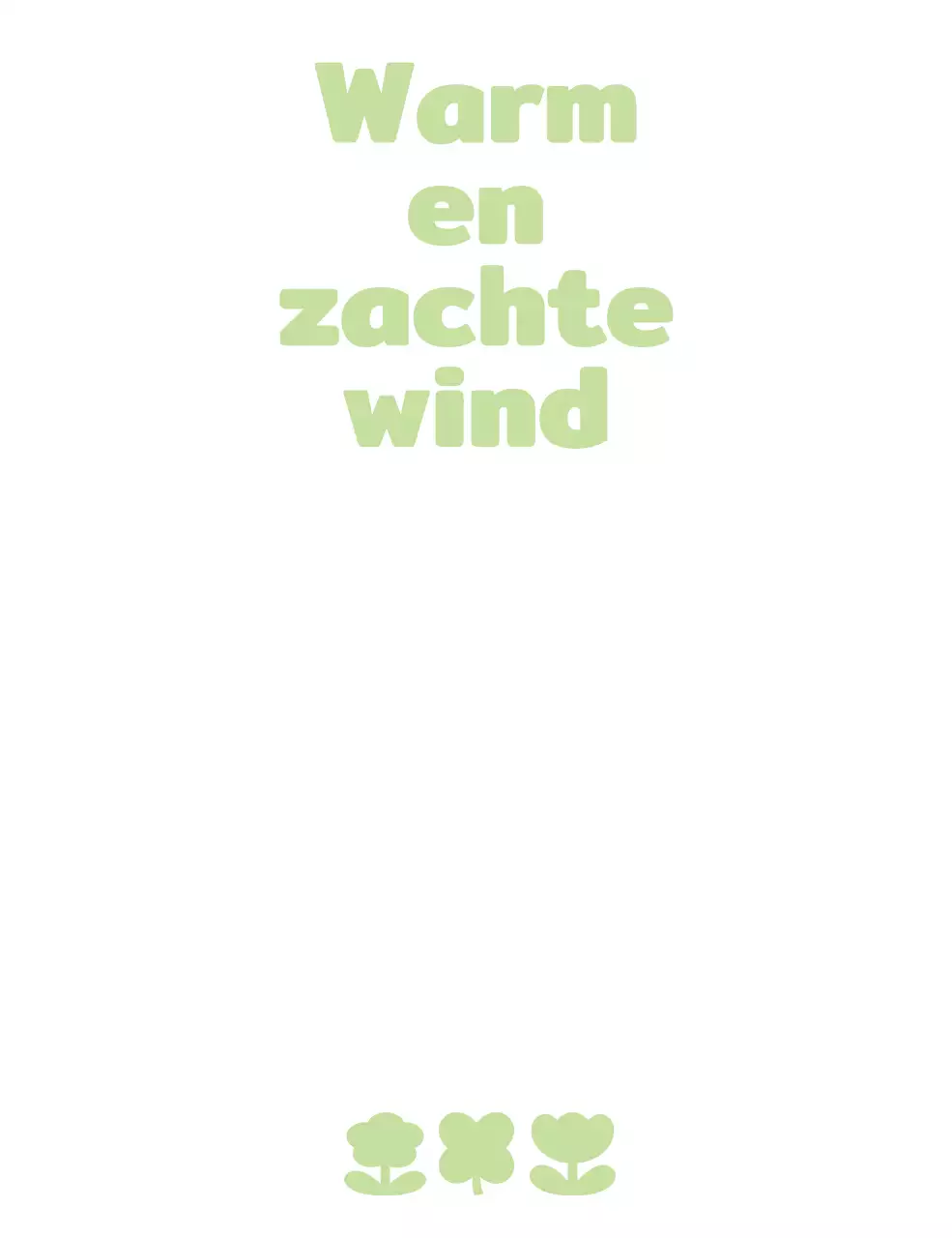 Merchandise met eenvoudige, schattige illustraties van konijntjes en bloemen in lichtgroen.