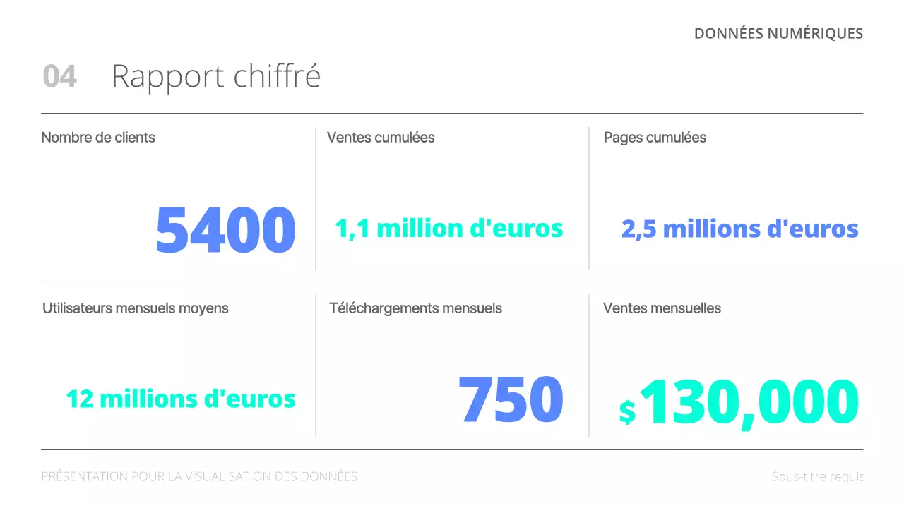 Rapports d'analyse de données minimalistes sur fond blanc