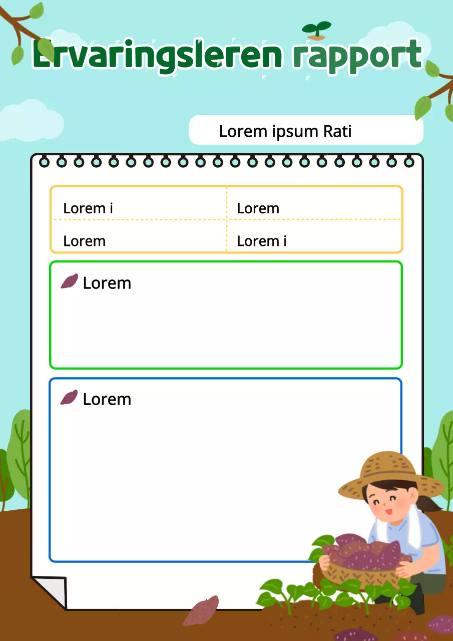 Een leuk groen en bruin ontwerp voor een leerverslag over de geschiedenis van een schip