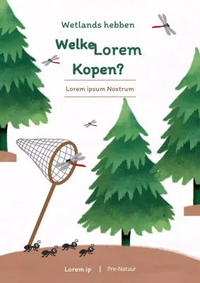 Groen en Bruin Insecten Verzamelen Concept Ecologische Educatie