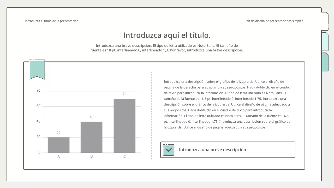 Kit de presentación limpio y sencillo en amarillo