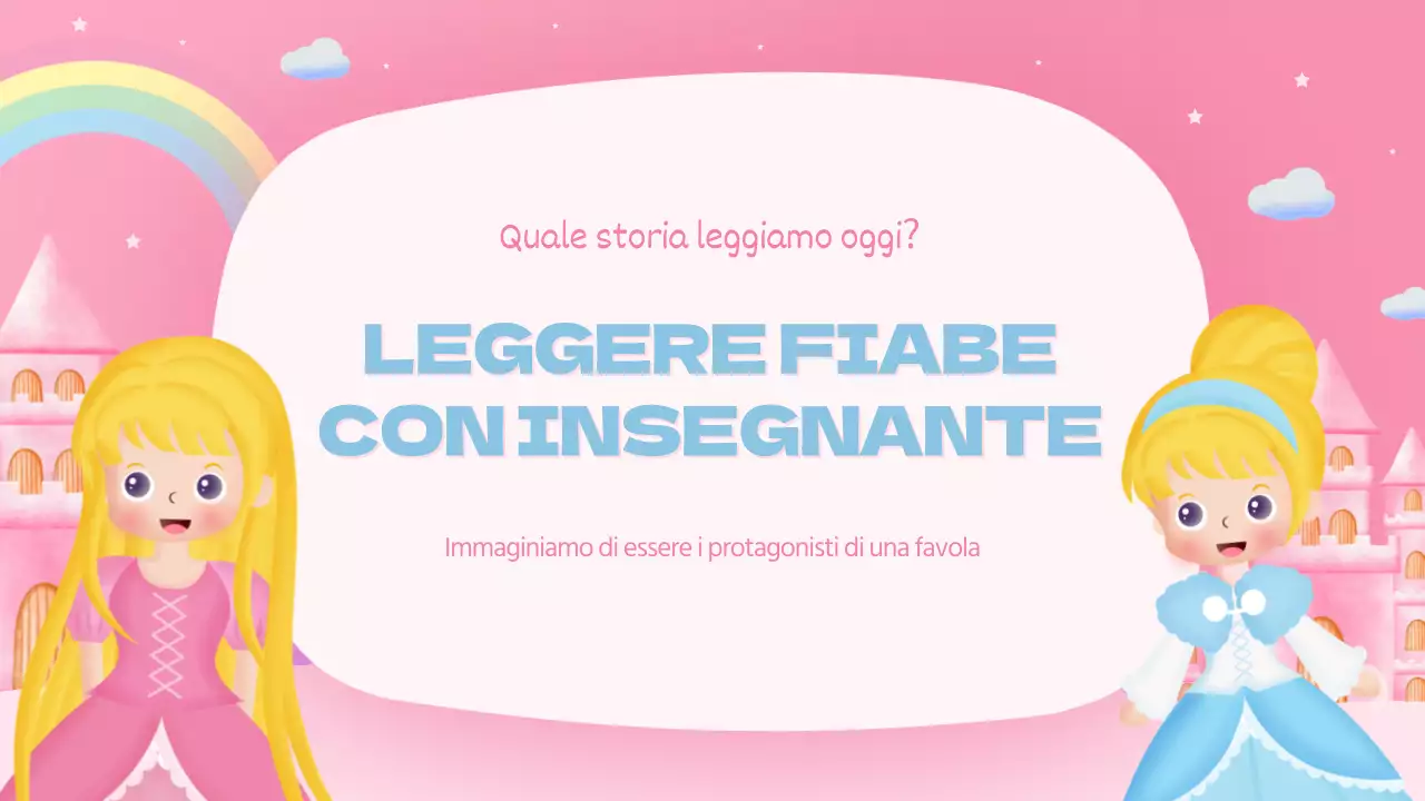 Lezione di recitazione di una simpatica principessa rosa