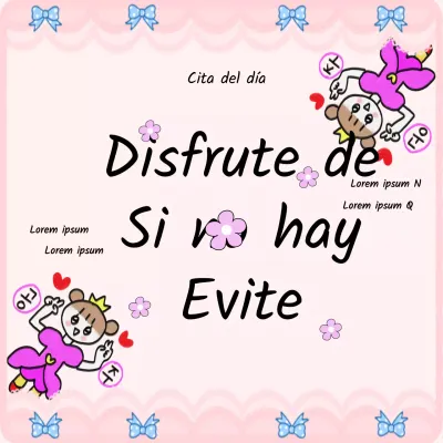 Los fondos rosas y las princesas crean un ambiente alegre con un mensaje divertido