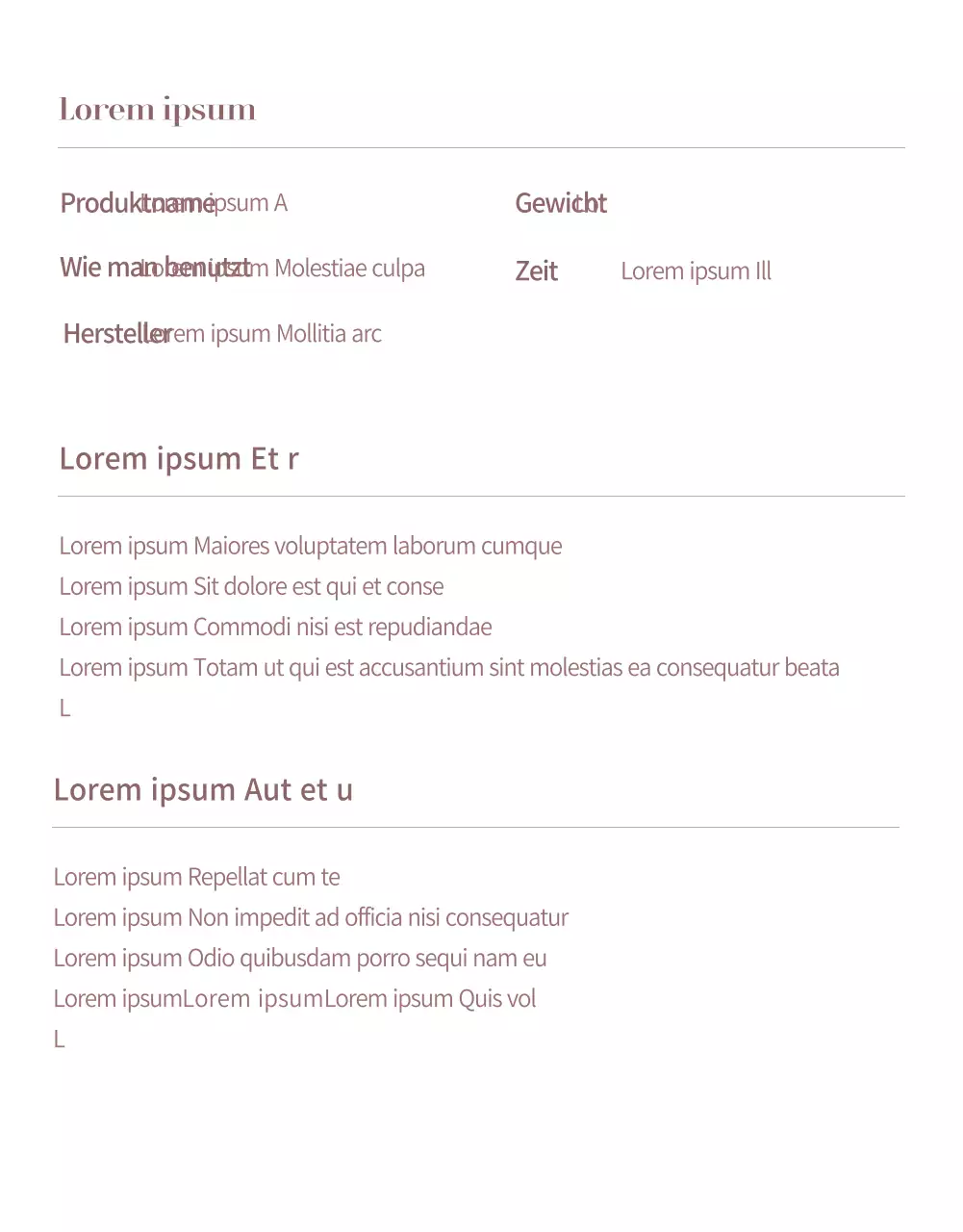 Einfache Kosmetik-Eventseite mit Farbverlauf in Rosa