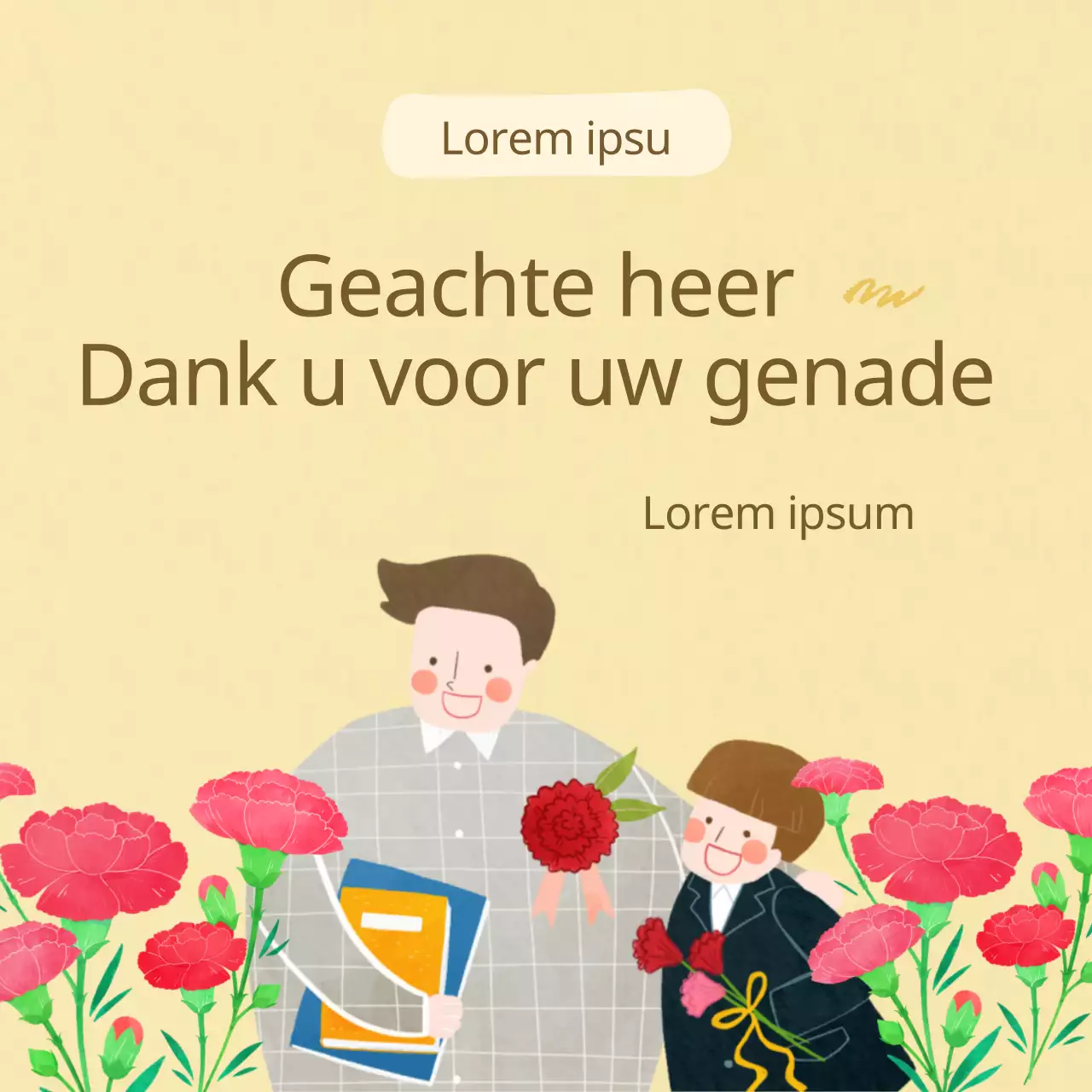 Bedankje voor gele lerarendag