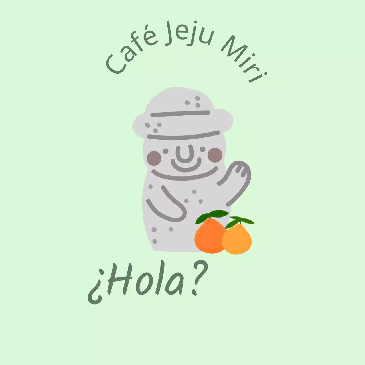 Jeju Cafe Balt, una bonita cafetería de color menta con mandarinas y dolharbangs de la isla de Jeju