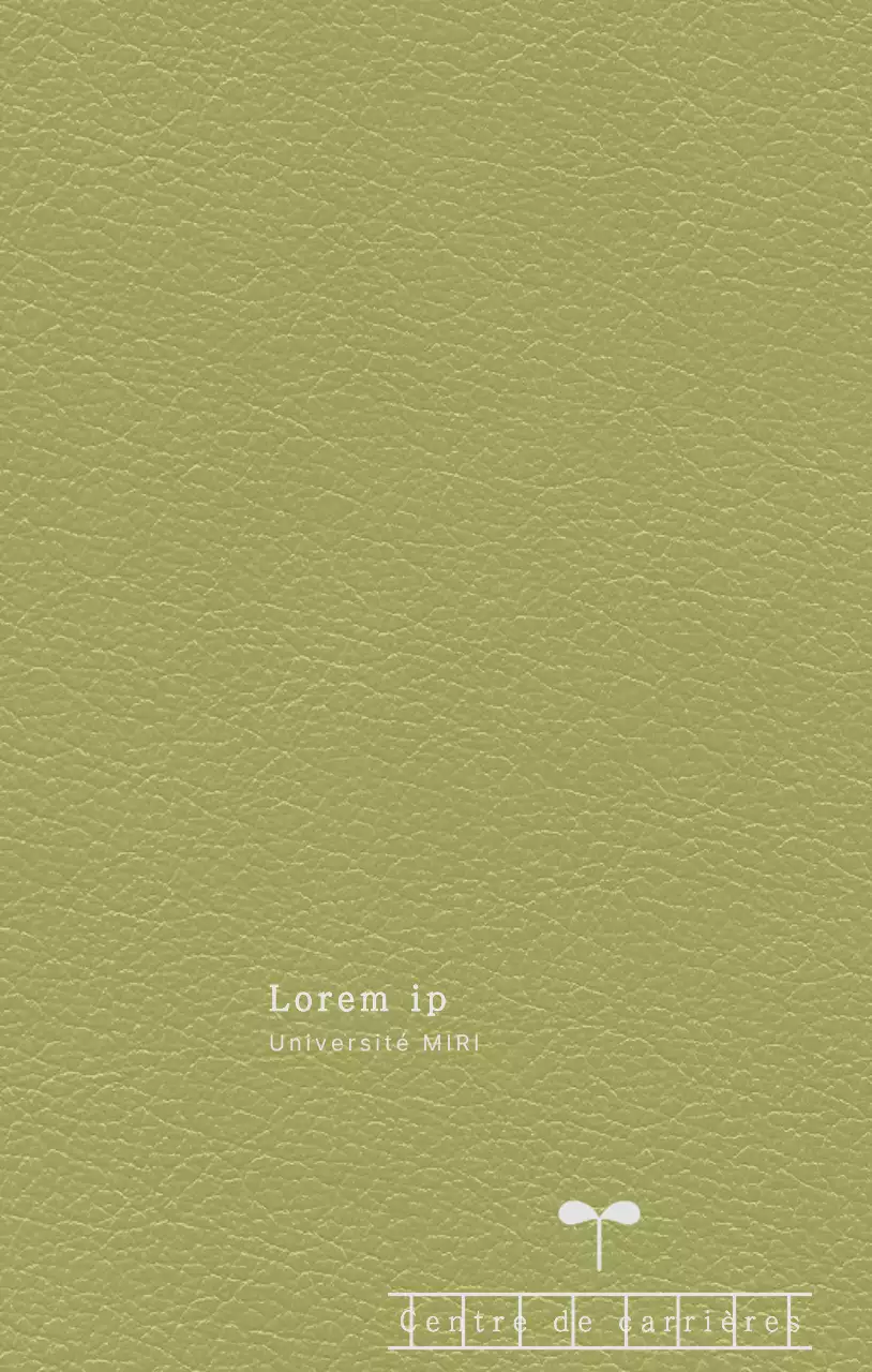 Couverture d'agenda universitaire avec l'aspect du papier manuscrit du Centre de carrières