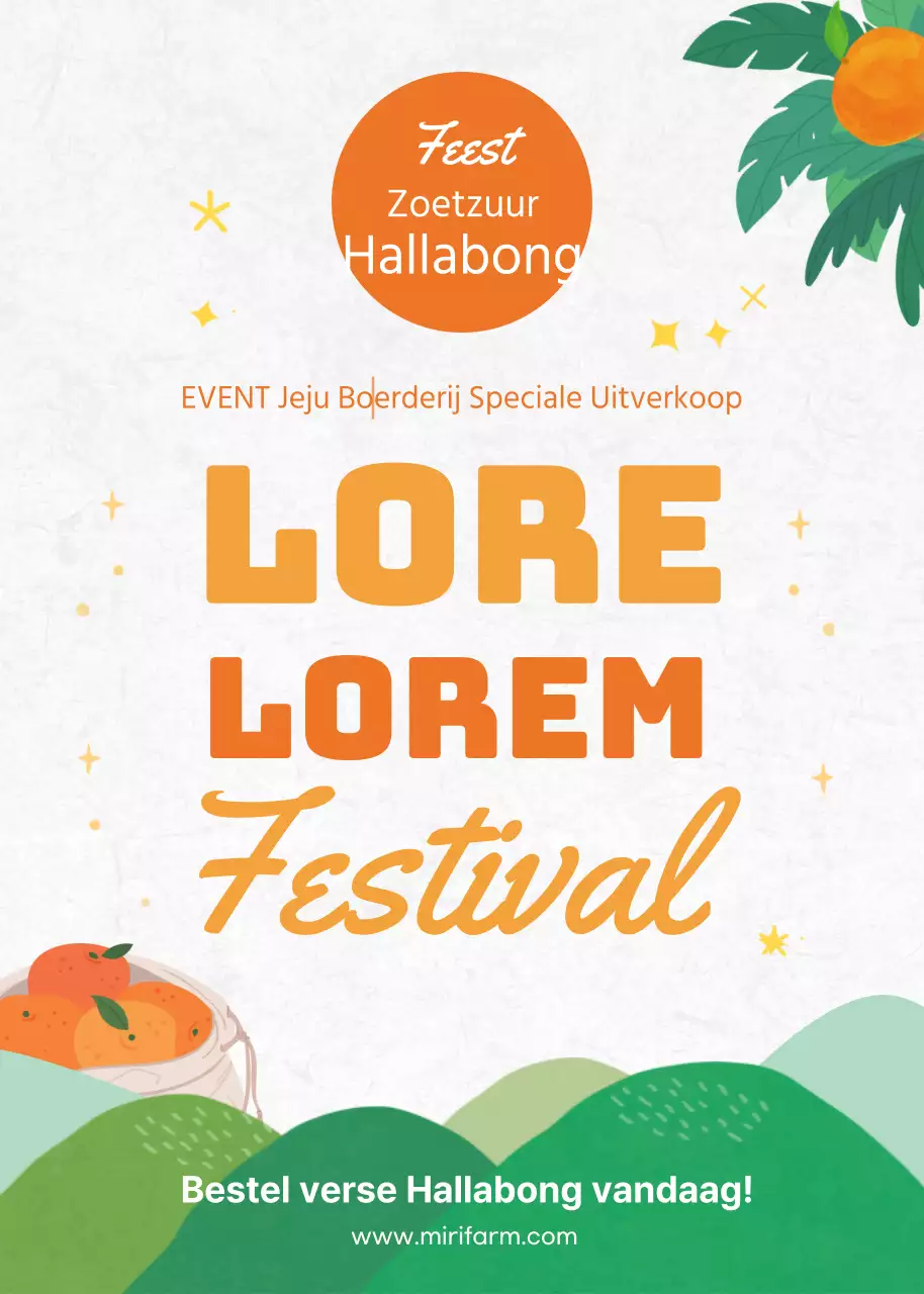 Oranje / Hallabong / Evenementen / Pop-up / Seizoensgebonden Voedingspromotie