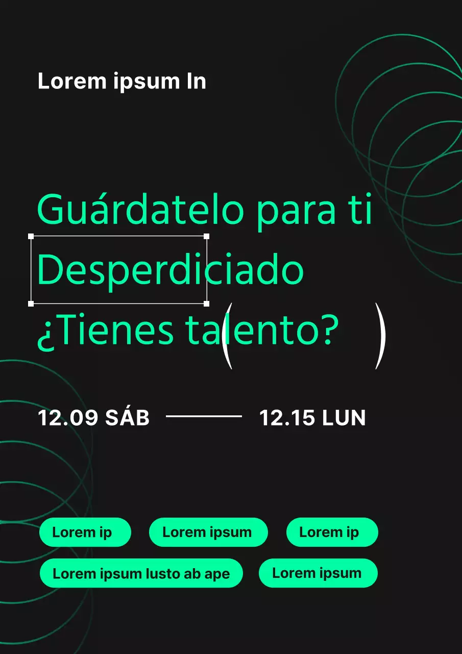 Ofertas de empleo geométricas en verde neón