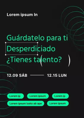 Ofertas de empleo geométricas en verde neón