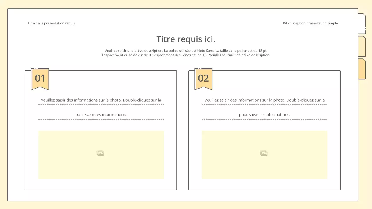 Kit de présentation simple et épuré en jaune