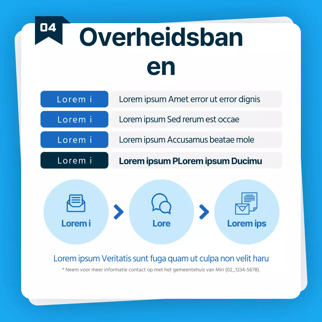 Aanwerving van deeltijdse banen in blauwe en lichtblauwe overheidsdiensten