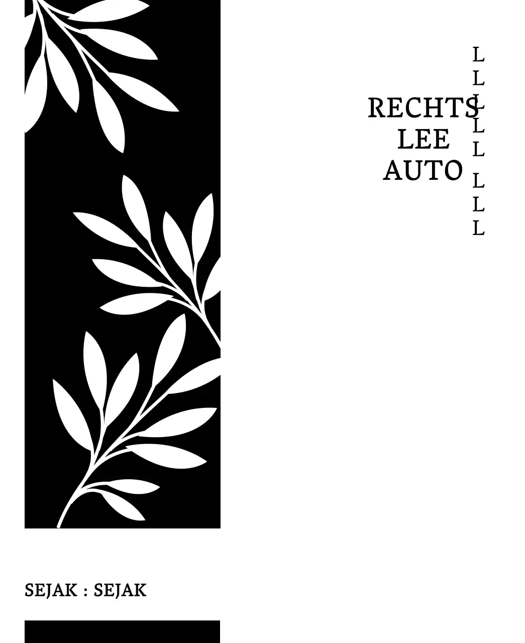 Traditionelles Teedesign mit einfachen botanischen Illustrationen in Schwarz