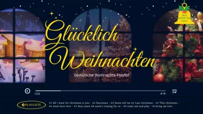 Eine Miniaturansicht der Wiedergabeliste mit tiefem marineblauem Urlaubsfeeling