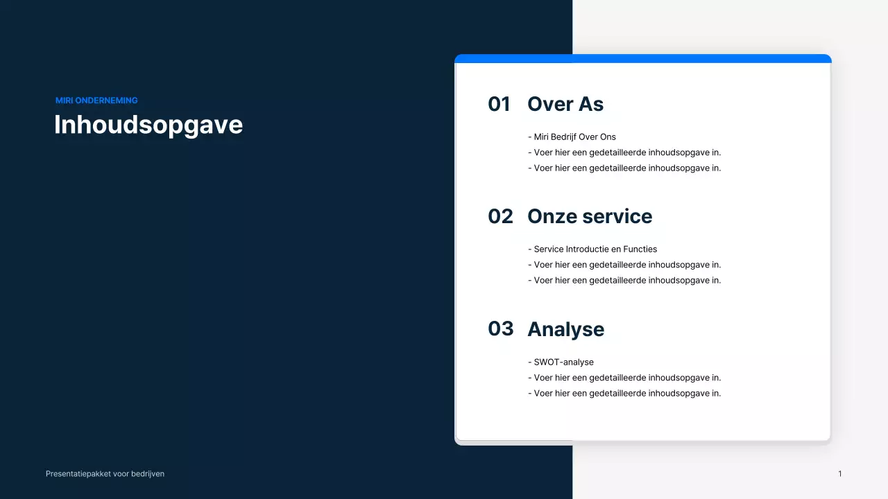 Eenvoudig zakelijk materiaal in blauw en grijs