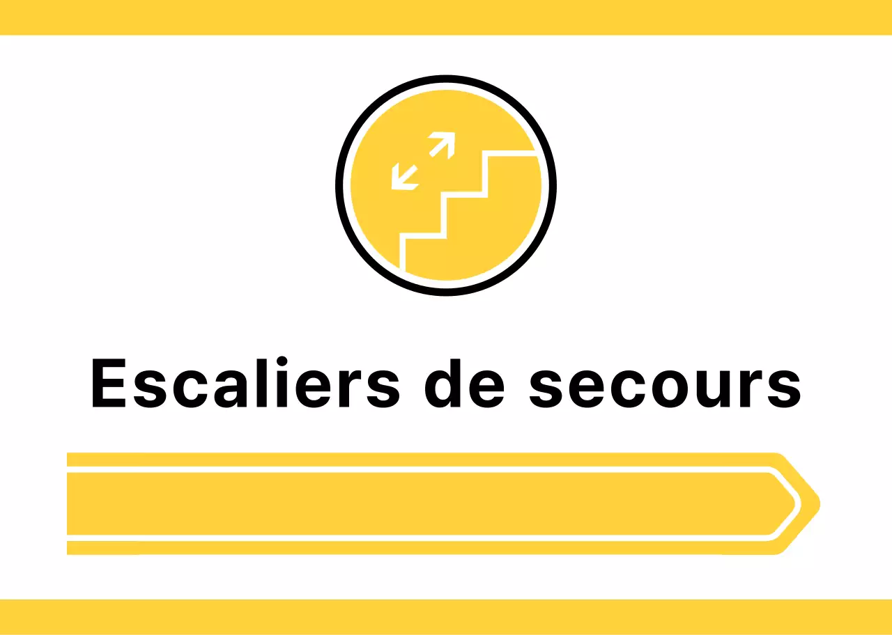 Pour le guidage de l'emplacement avec des pictogrammes jaunes et verts simples