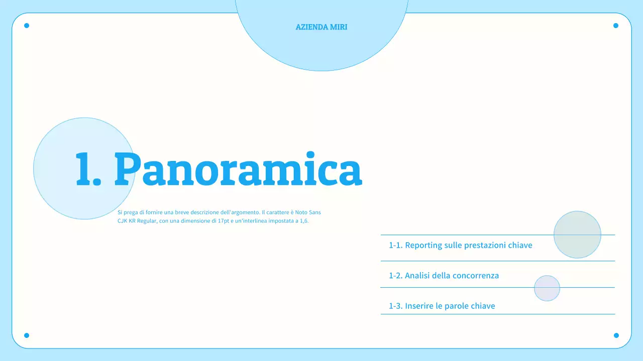 Grafici e infografiche con cerchi in tonalità blu pastello