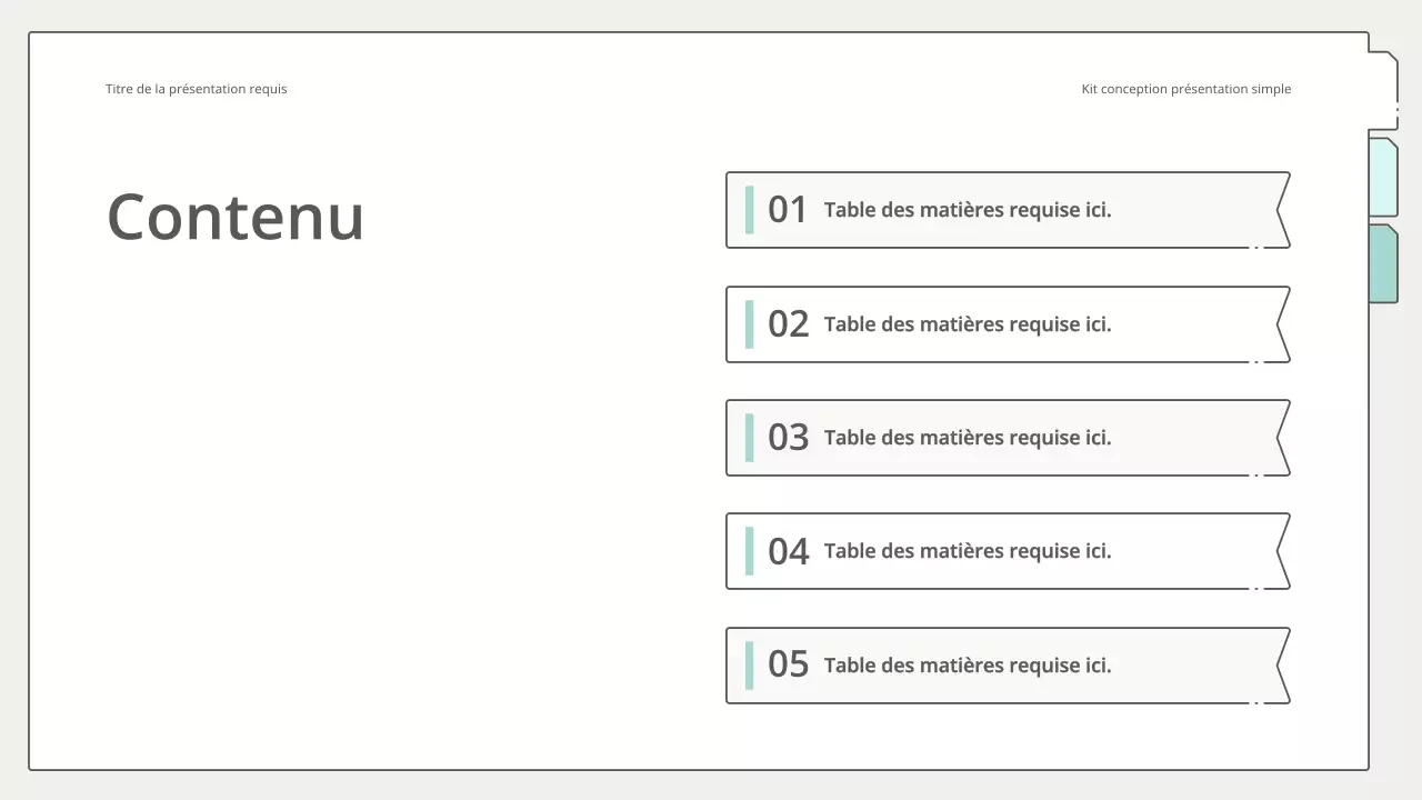 Kit de présentation simple et épuré en jaune